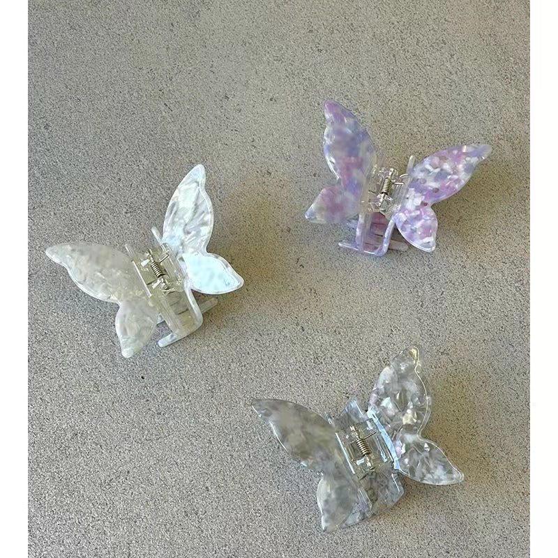 Butterfly claw clip Vintage acetate Mermaid Ji hair claw headdress sweet hairpin tide
