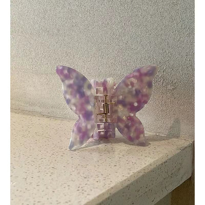 Butterfly claw clip Vintage acetate Mermaid Ji hair claw headdress sweet hairpin tide