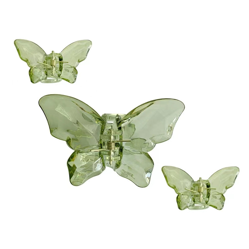 Wizard of Oz ~ butterfly clip. Small fresh transparent forest hairpin