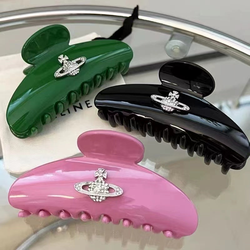 Catch clip Vintage Saturn shark clip summer fresh lazy French Vintage Handmade spot