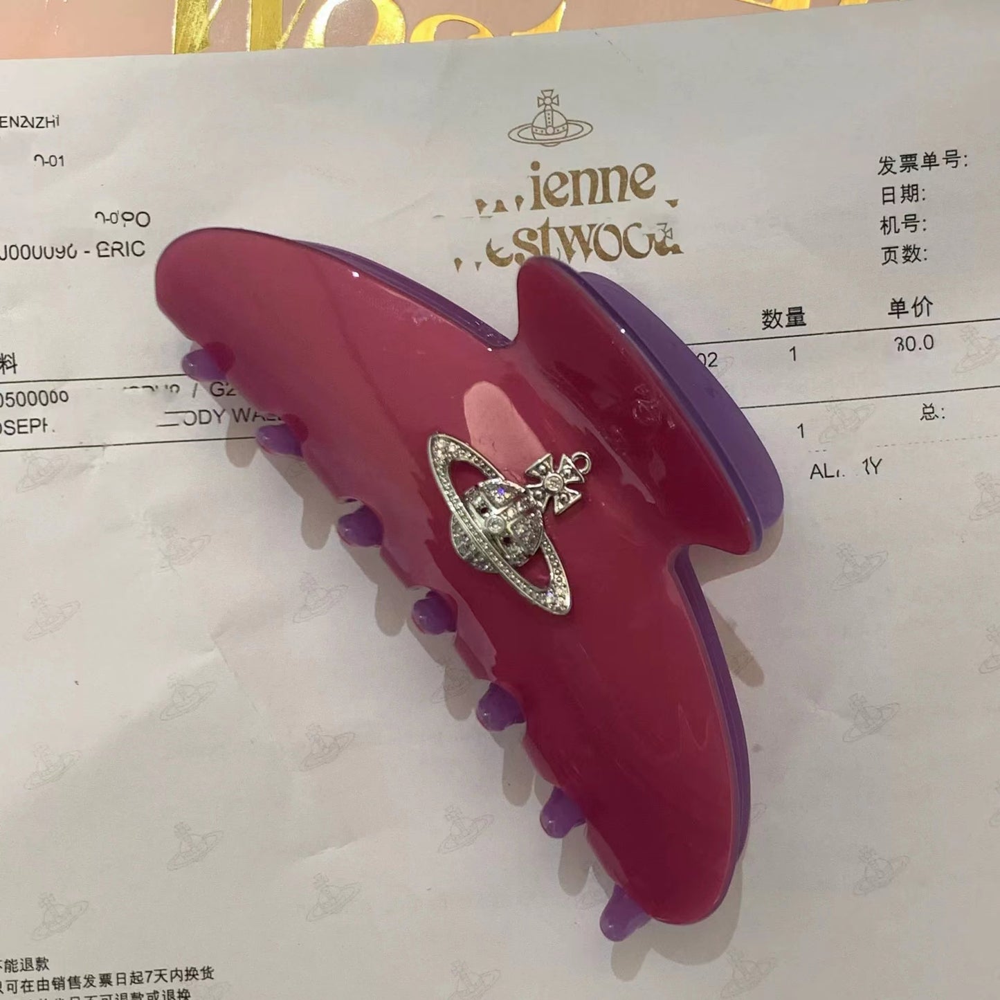 Catch clip Vintage Saturn shark clip summer fresh lazy French Vintage Handmade spot