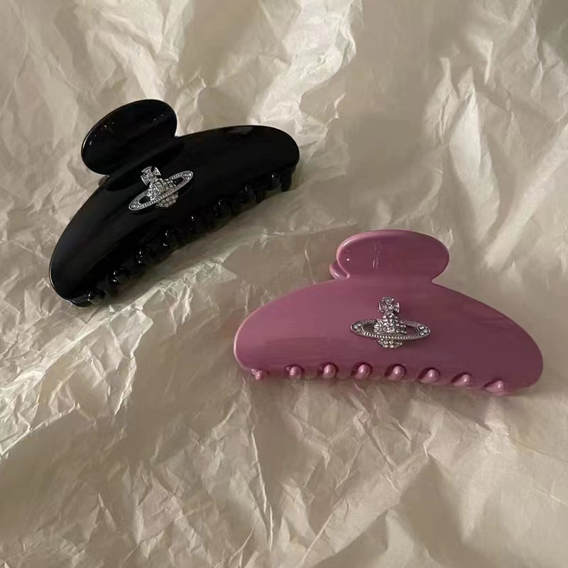 Catch clip Vintage Saturn shark clip summer fresh lazy French Vintage Handmade spot