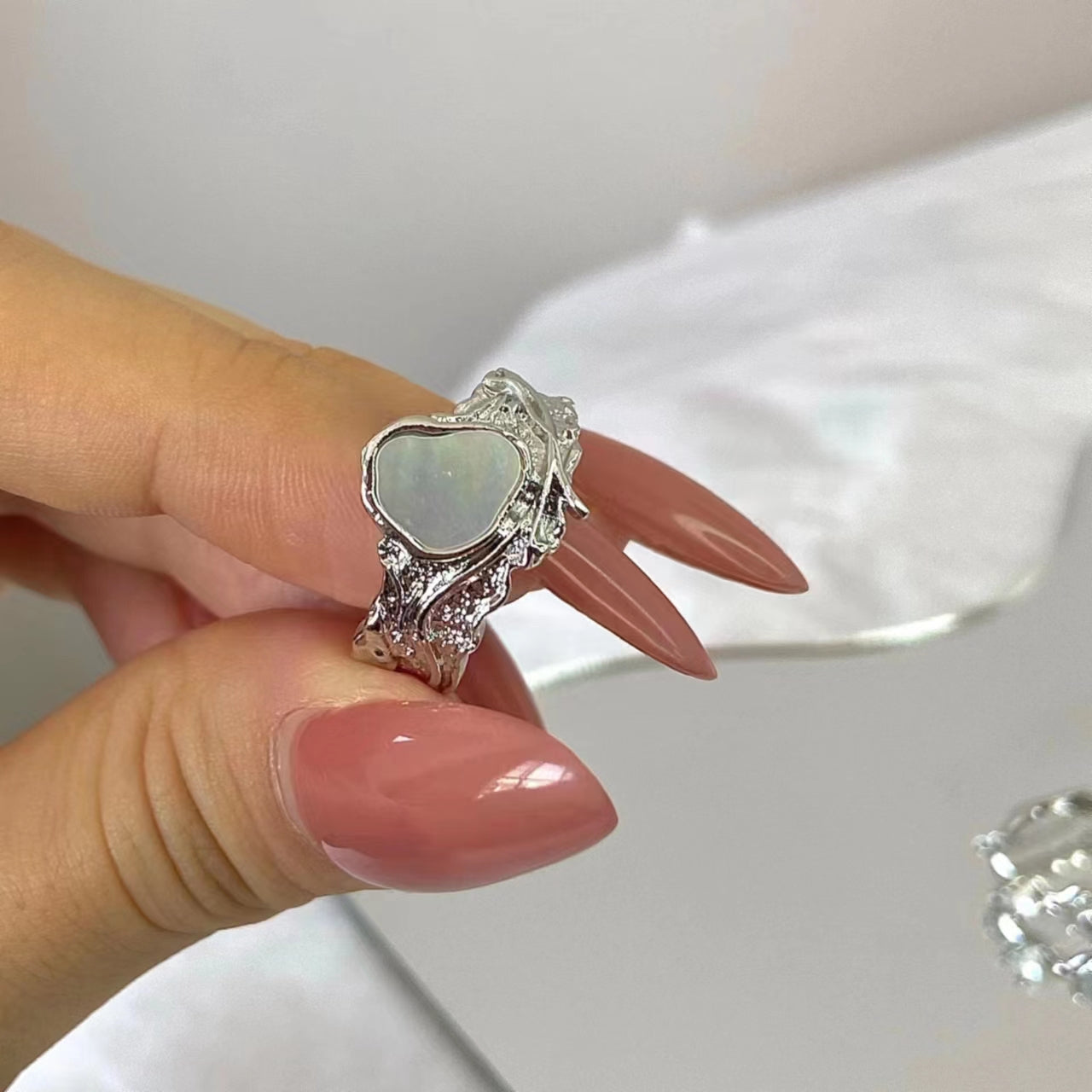 Magic Butterfly reverse design fold Y2K original heavy industry ring personality cool wind closed eyes series