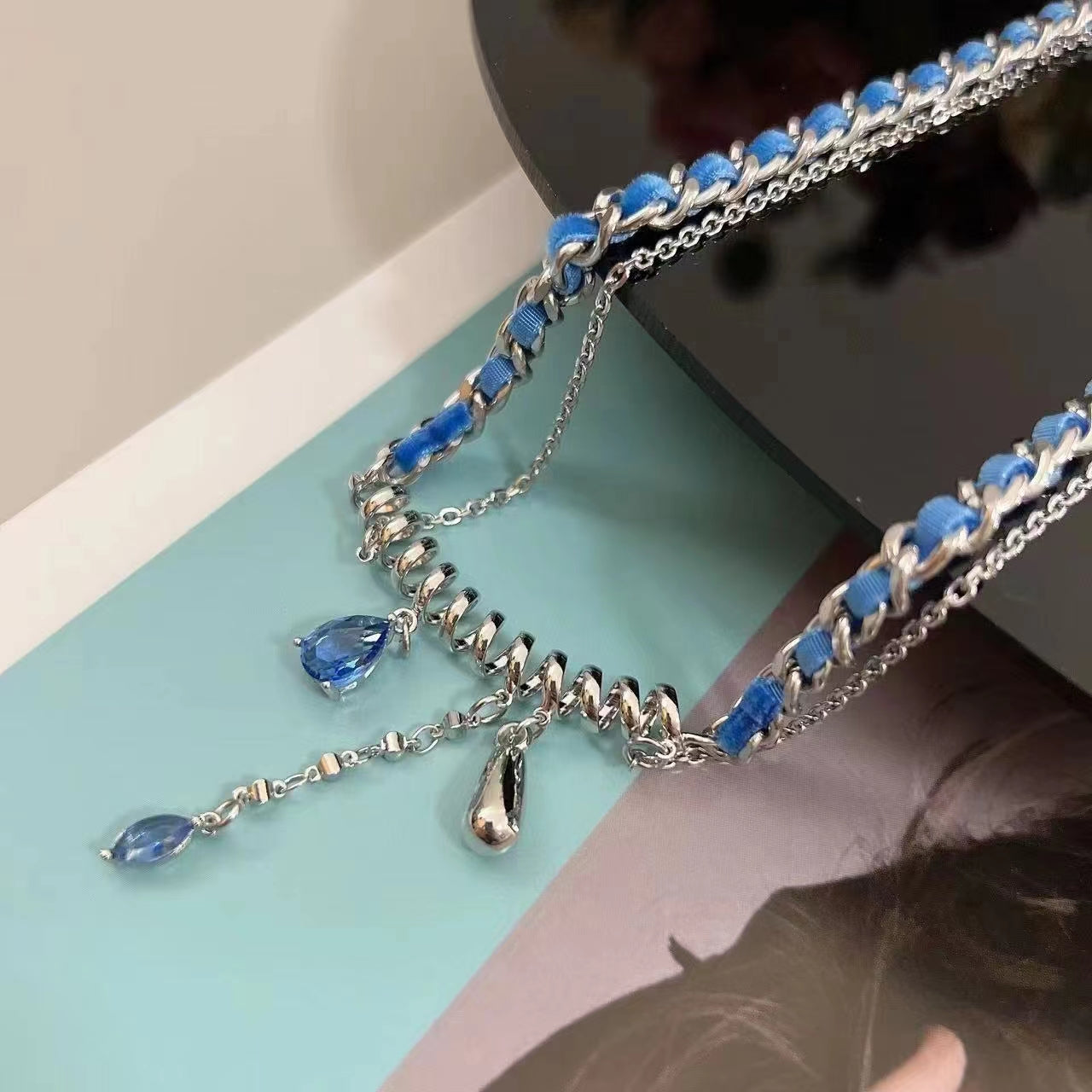 Voyage to the sea | the blue sky is calm, cool girl Y2K Necklace