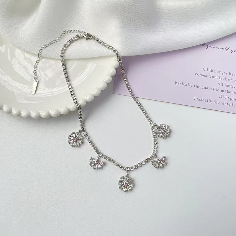 Diamond Butterfly hollow crystal Tassel Earrings asymmetric Earrings long exaggerated