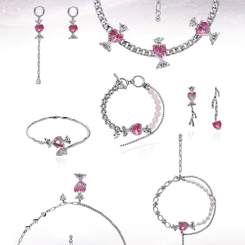 Love candy series necklace female new Chinese minority sweet cool princess