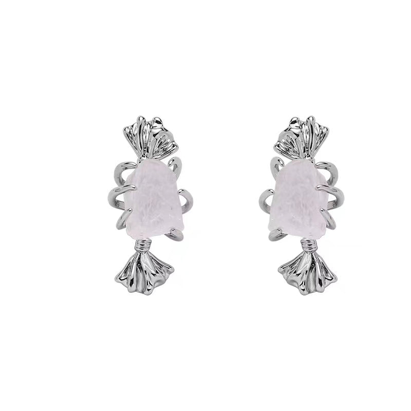 Original Metal Rose Series Earrings Female New Chinese Niche Design Advanced Sense S925 Silver