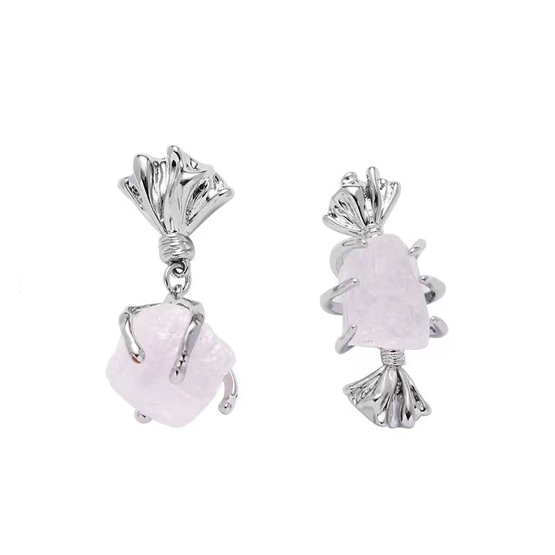 Original Metal Rose Series Earrings Female New Chinese Niche Design Advanced Sense S925 Silver