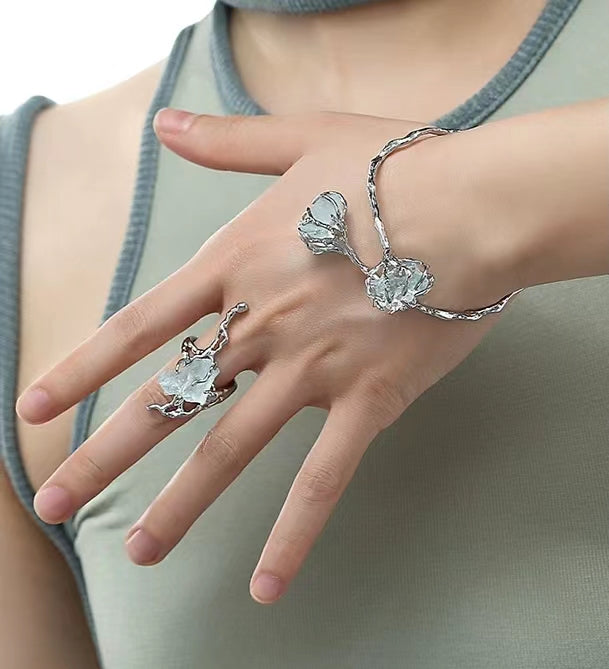 Original blue glacier series necklace female wholesale new Chinese light luxury country tide minority