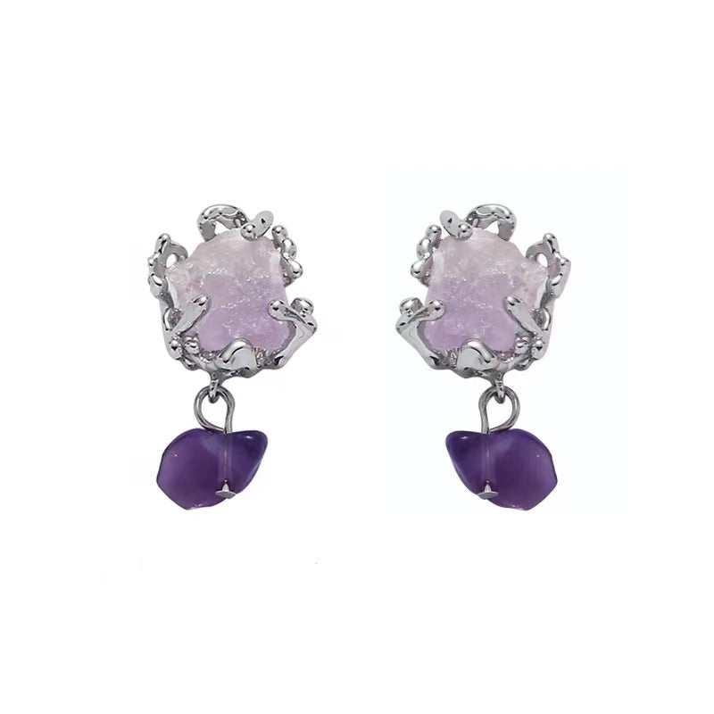 Purple glacier series necklace female new Chinese style sweet cool wind fresh fashion babes necklace