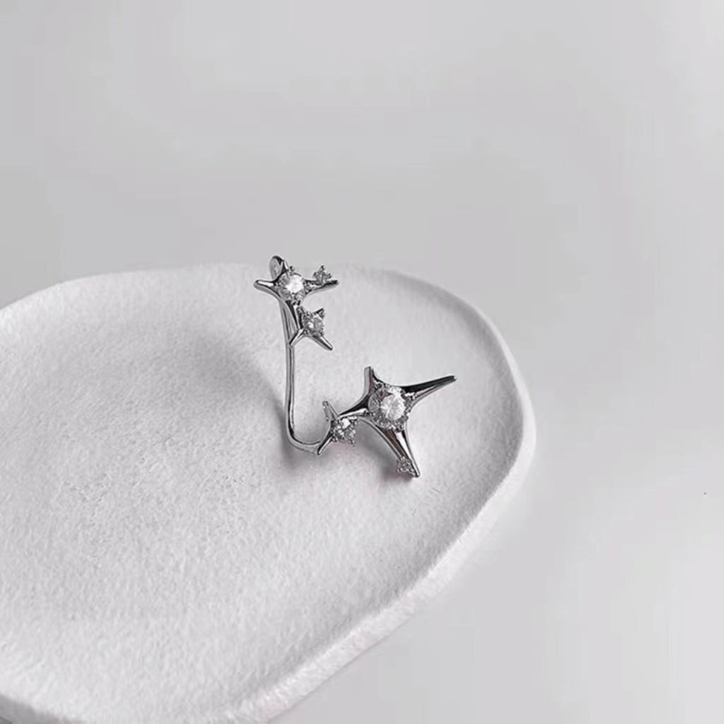Cool wind, super shiny, star river, irregular cross awn star, integrated ear hook
