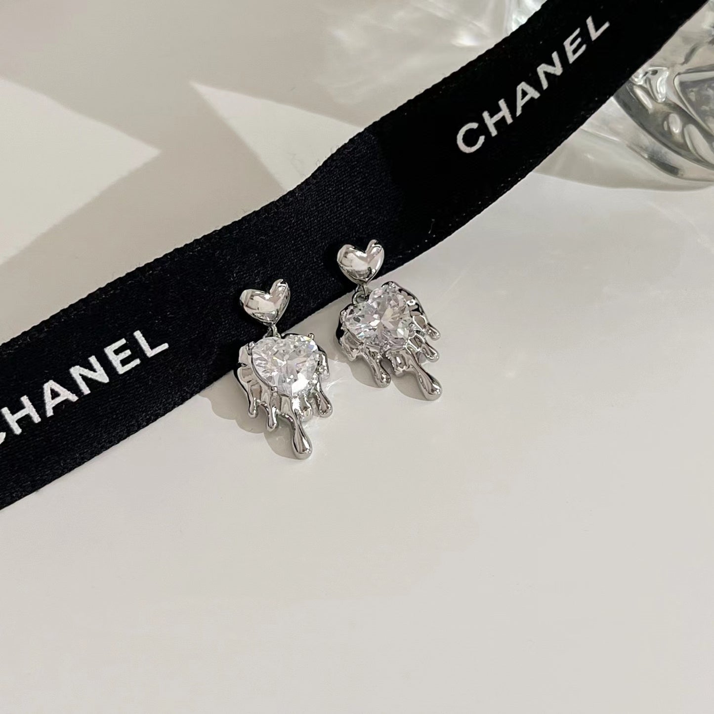 Sweet, cool, cool, caring earrings, female silver liquid drop earrings, small design