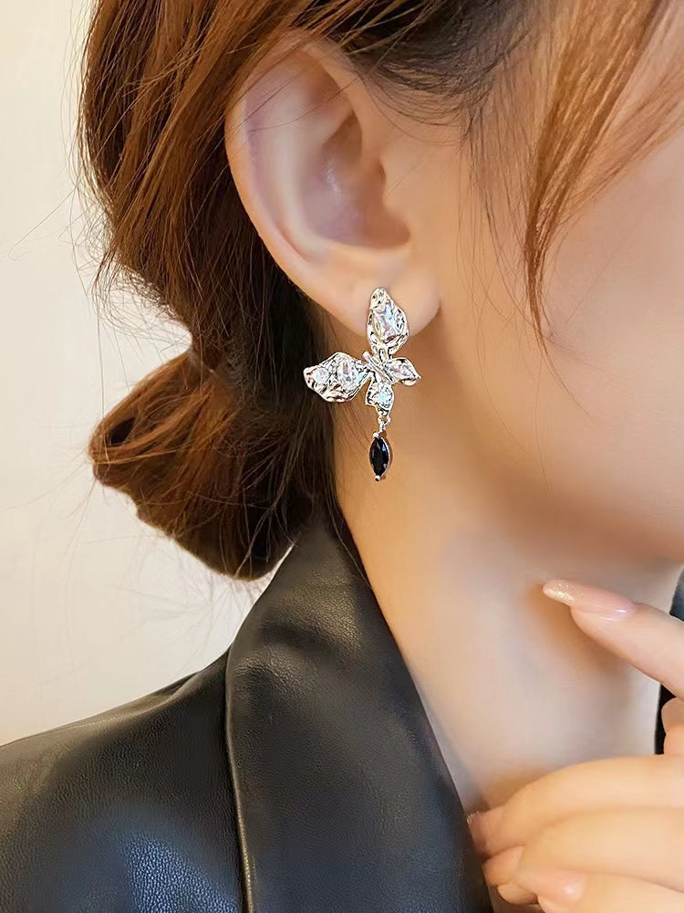 Sweet and cool butterfly earrings, female minority design, high-level sense of coldness