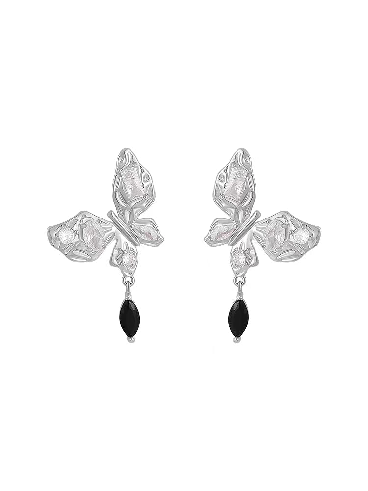 Sweet and cool butterfly earrings, female minority design, high-level sense of coldness