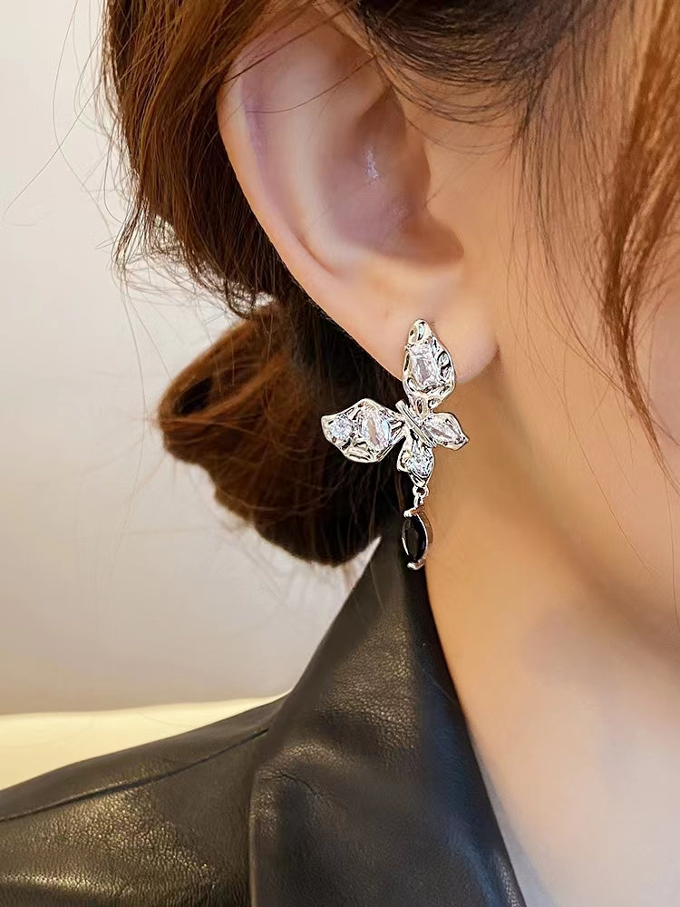 Sweet and cool butterfly earrings, female minority design, high-level sense of coldness
