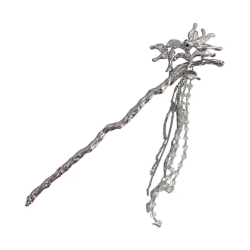 style China-Chic small crowd flowers, magpies, ancient style steps, tassels, hairpins