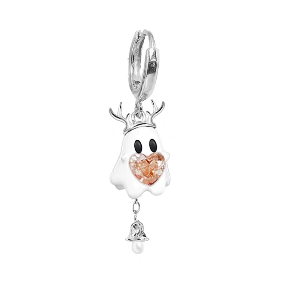 Christmas earrings Sweet autumn and winter small crowd Santa Claus elk earrings