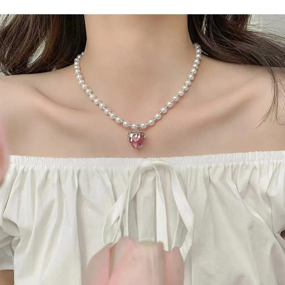 Pink Love Necklace High Level Small Necklace