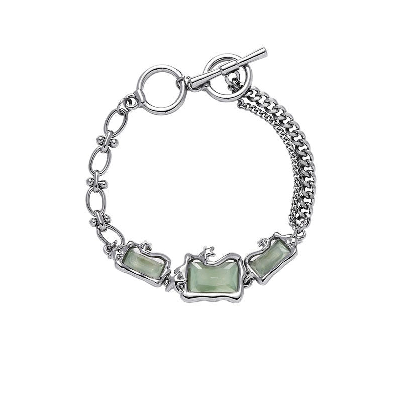 Mint green series necklace female new Chinese luxury niche design fresh college wind senior sense of neck jewelry wholesale
