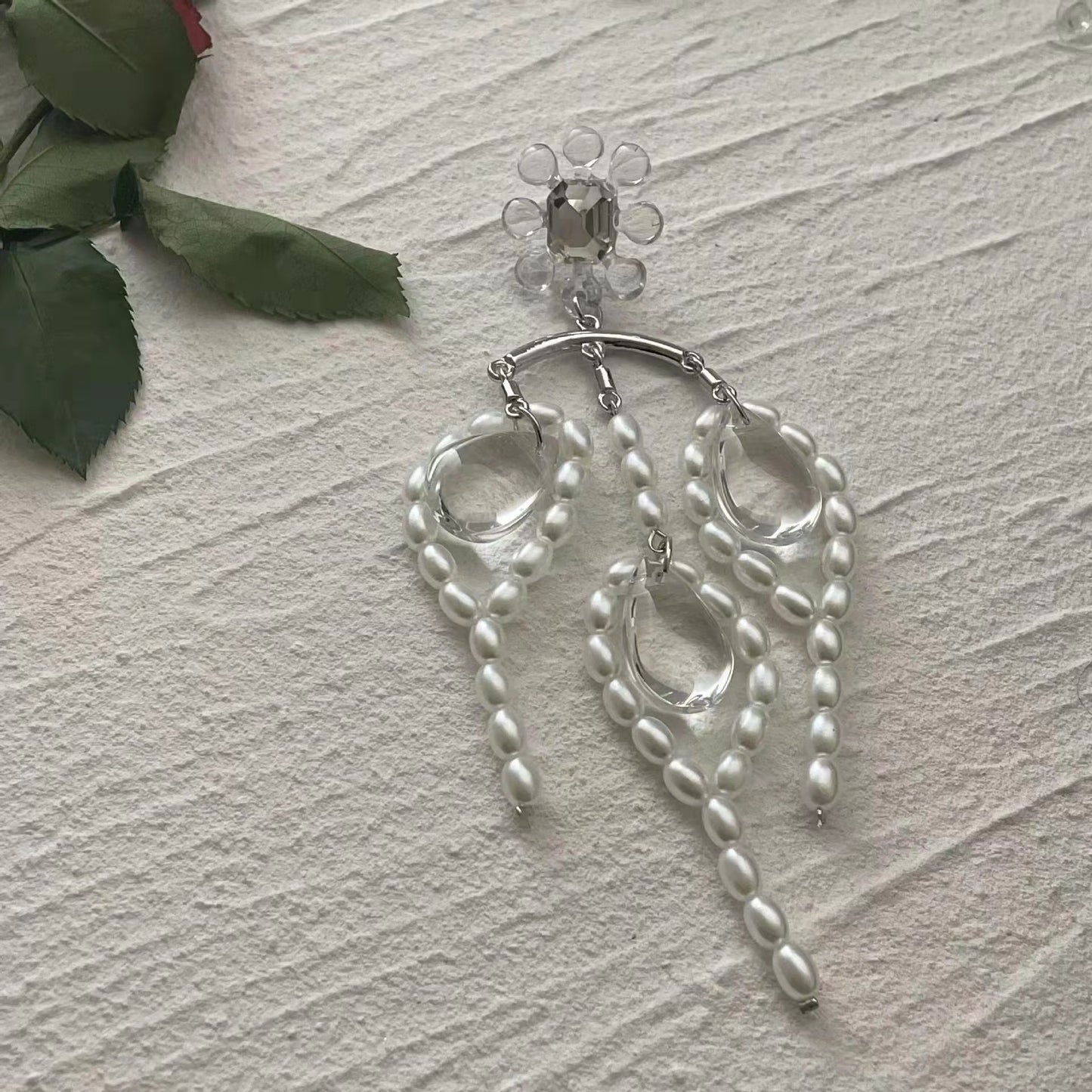 Water drop Vintage palace style pearl earrings