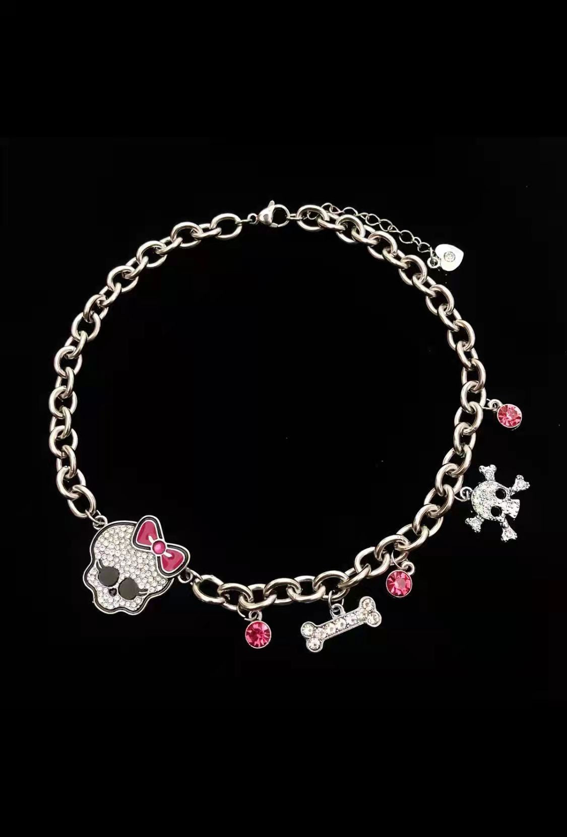 Ghost college earth cool hot girl necklace y2k cute jewelry collar chain
