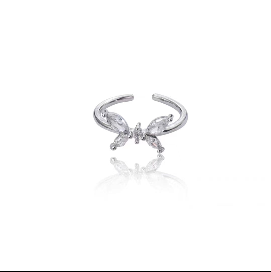 y2k hot girl millennium accessory pink love zirconia ring