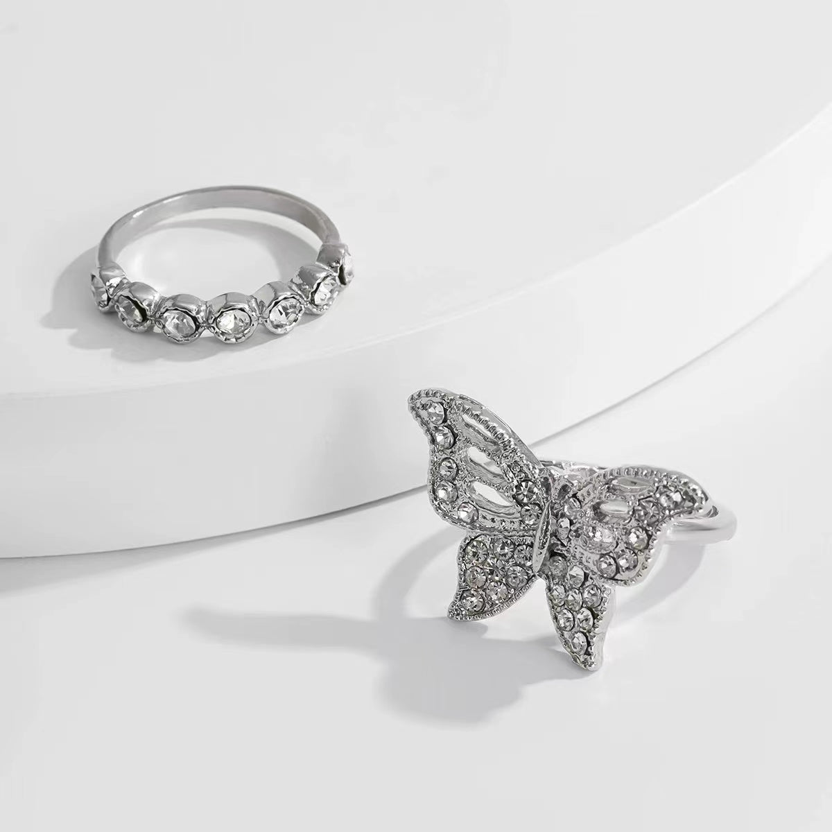 Diamond Butterfly Ring