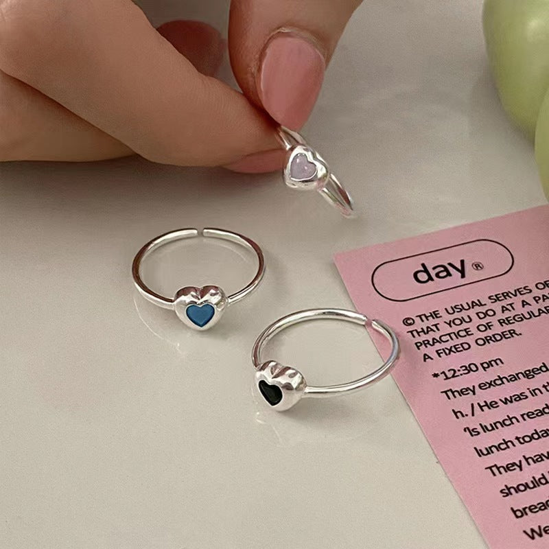 925 Silver Adjustable Love Ring Premium Sense