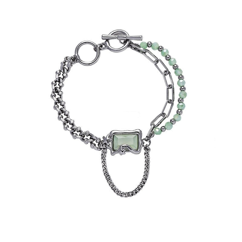 Mint green series necklace female new Chinese luxury niche design fresh college wind senior sense of neck jewelry wholesale