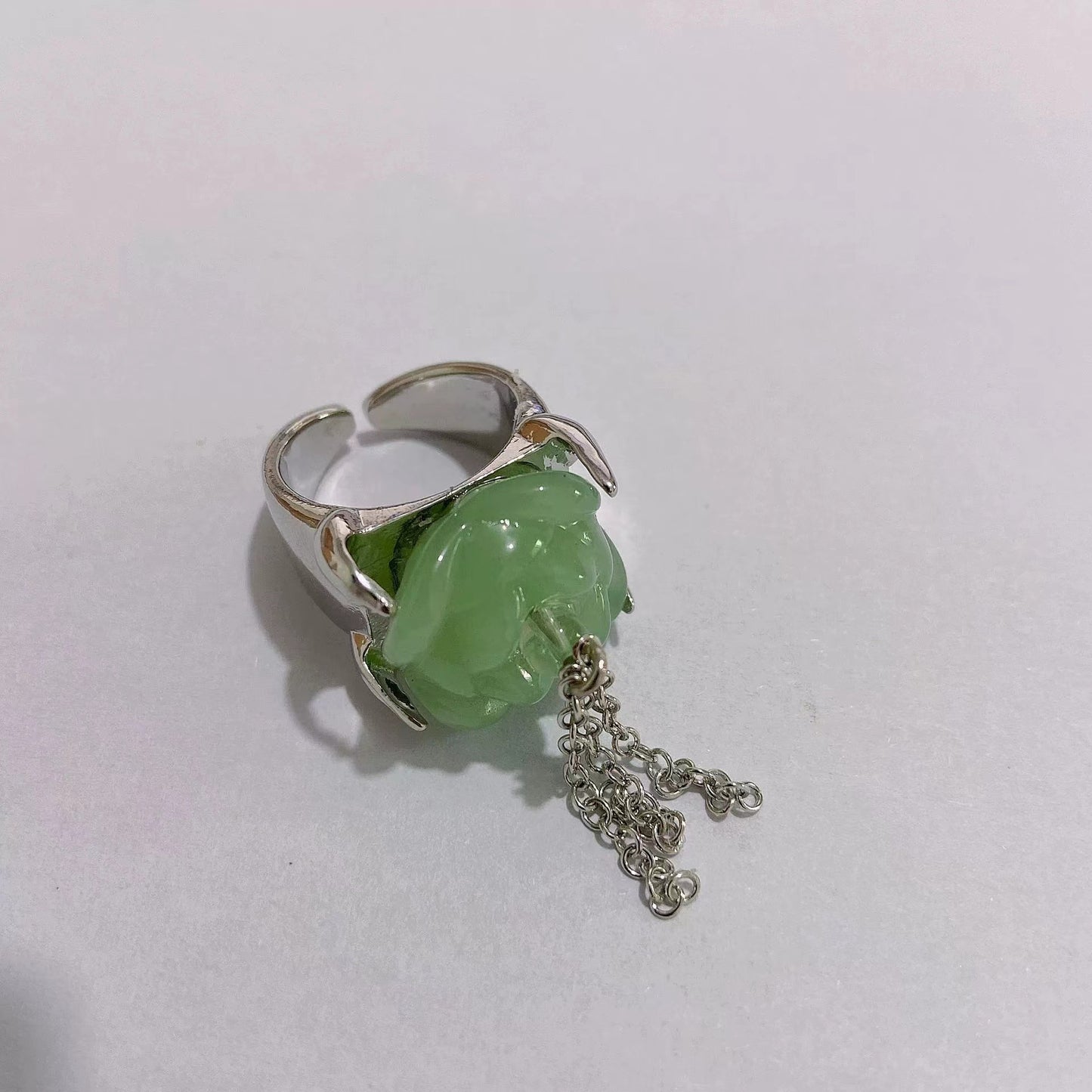 Floral metal ring
