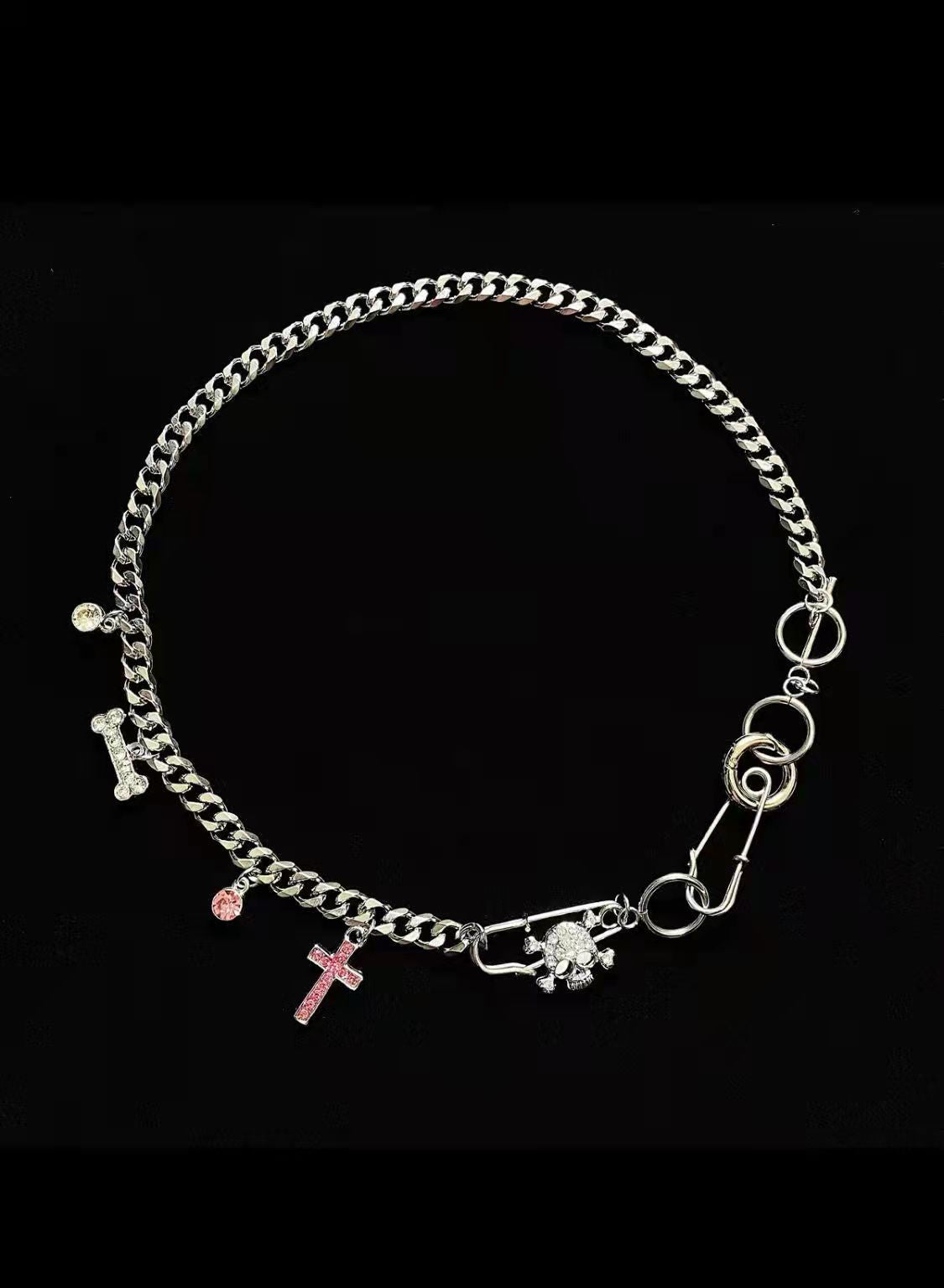 Ghost college earth cool hot girl necklace y2k cute jewelry collar chain