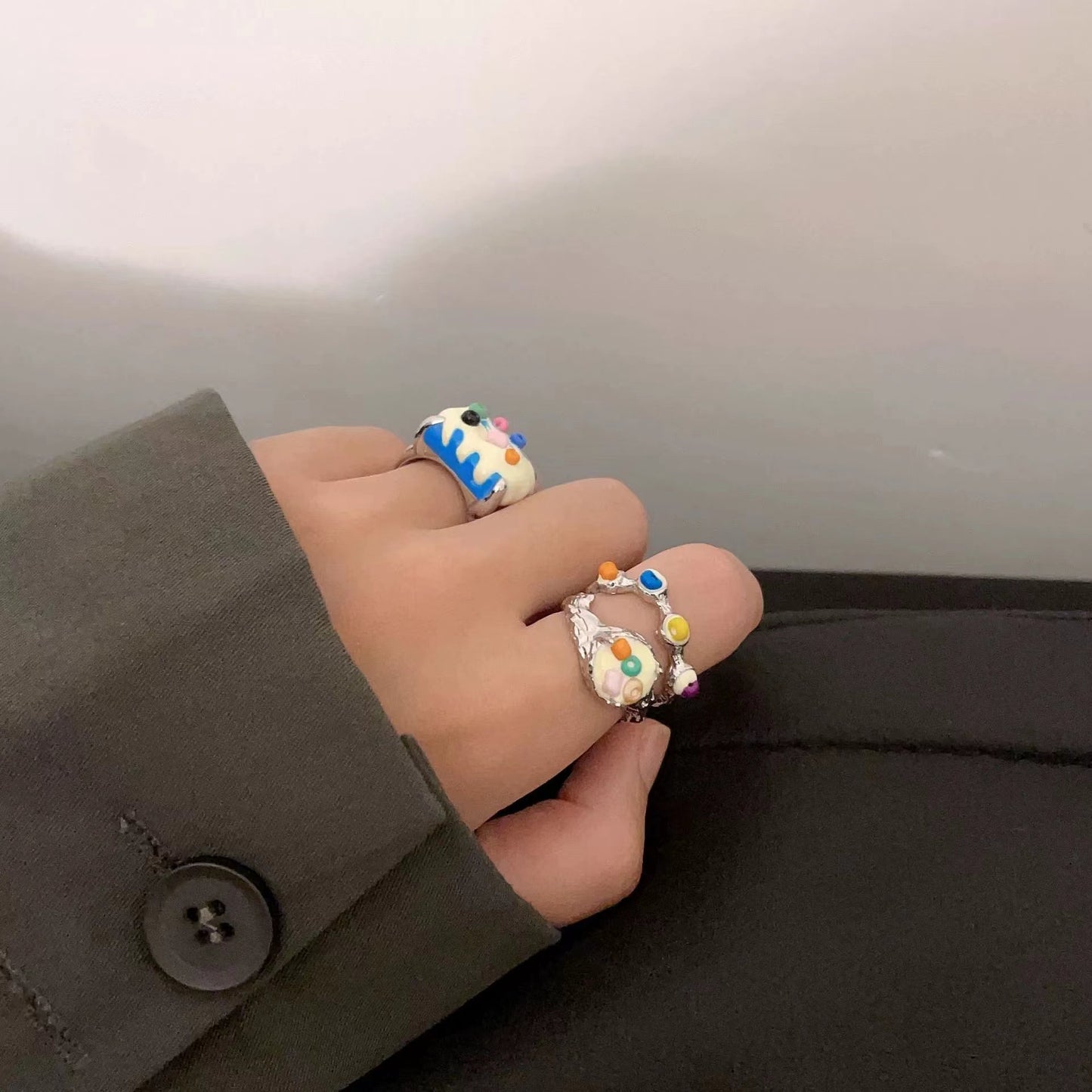 Childish colored doughnut ring