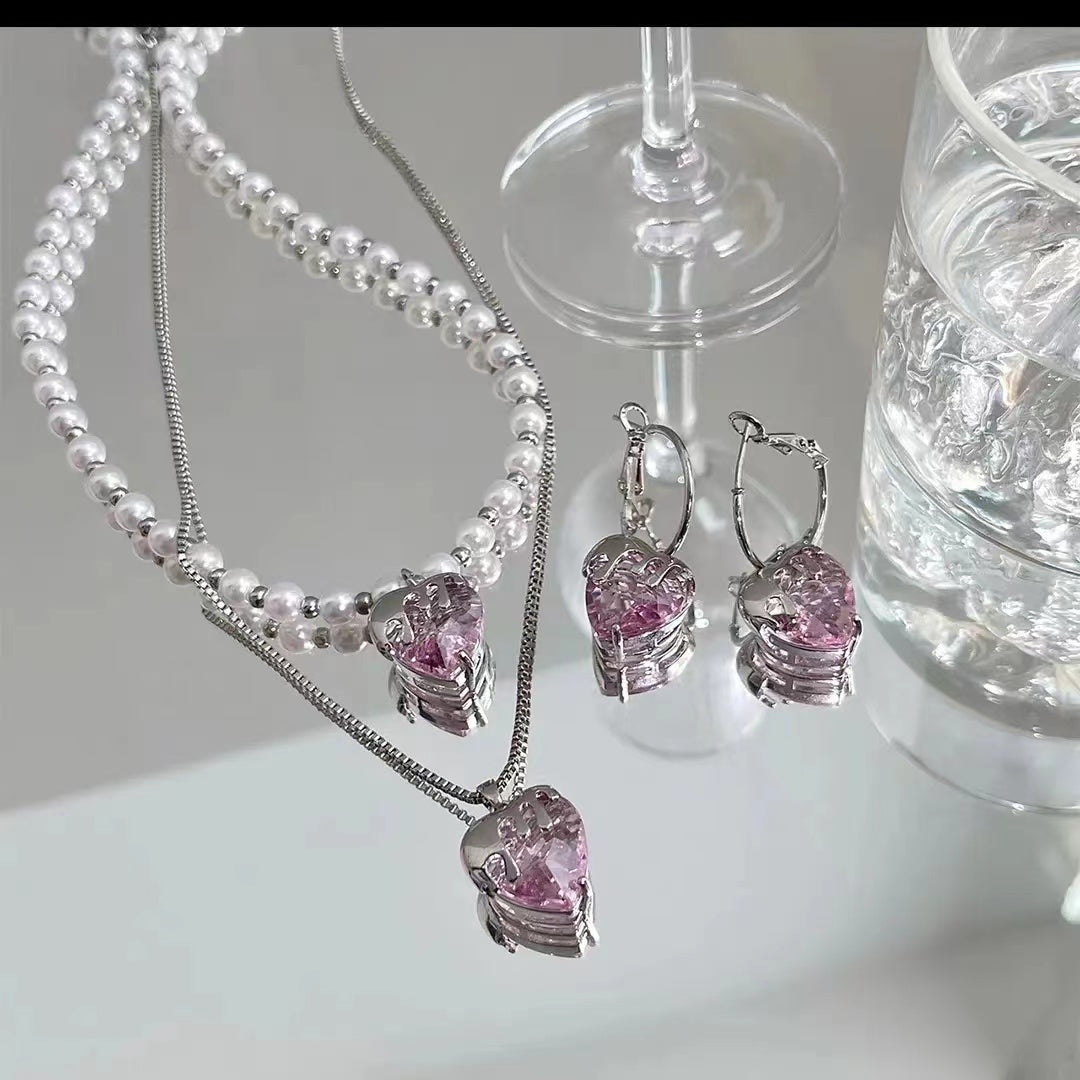 Pink Love Necklace High Level Small Necklace