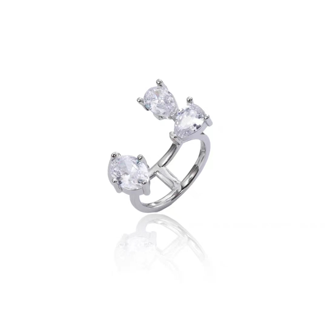 y2k hot girl millennium accessory pink love zirconia ring