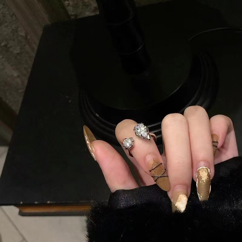 Unique spider web zirconia ring