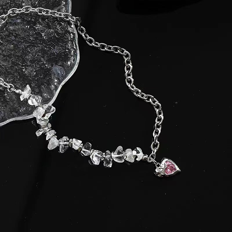 Personalized sweet cool hot girl love patchwork necklace
