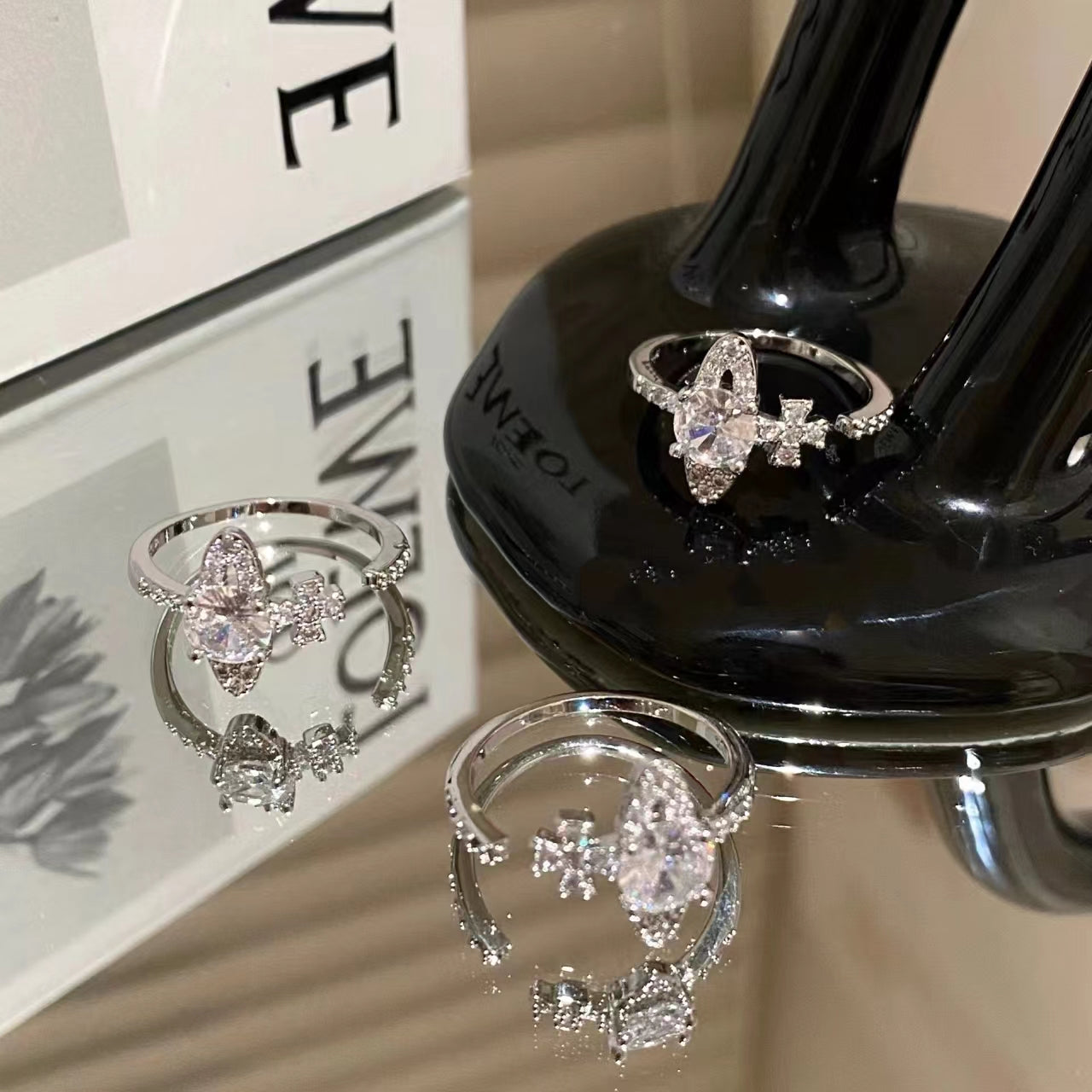 Queen West Diamond Metal Ring