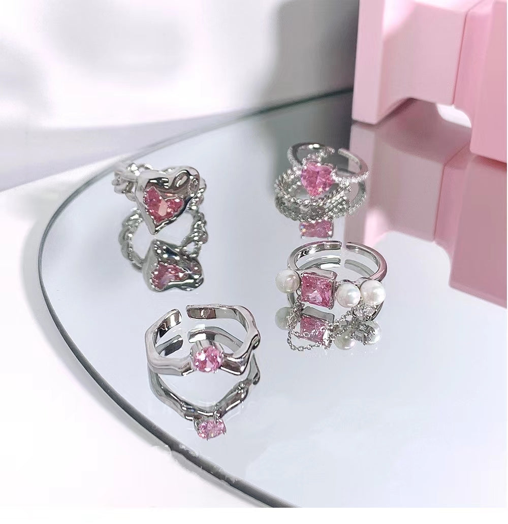Pink Love Pearl Diamond Ring