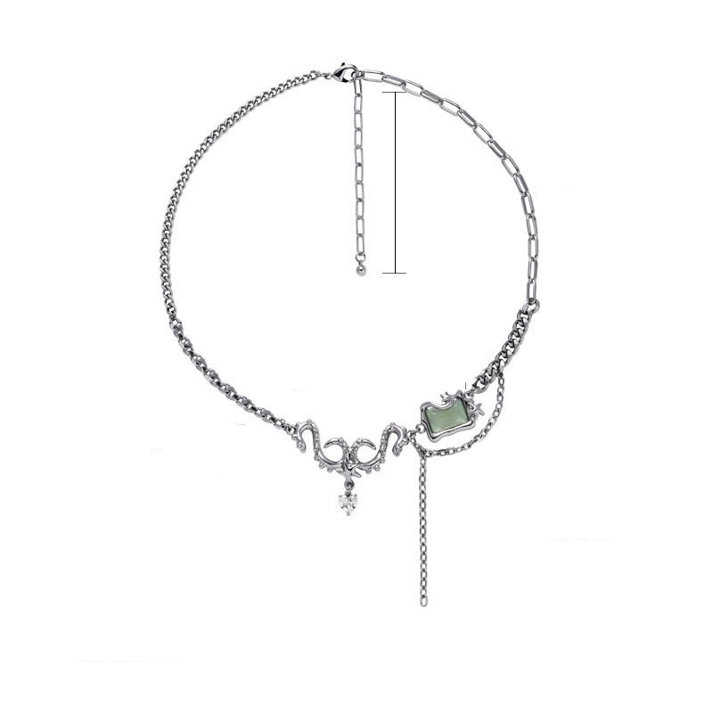 Mint green series necklace female new Chinese luxury niche design fresh college wind senior sense of neck jewelry wholesale