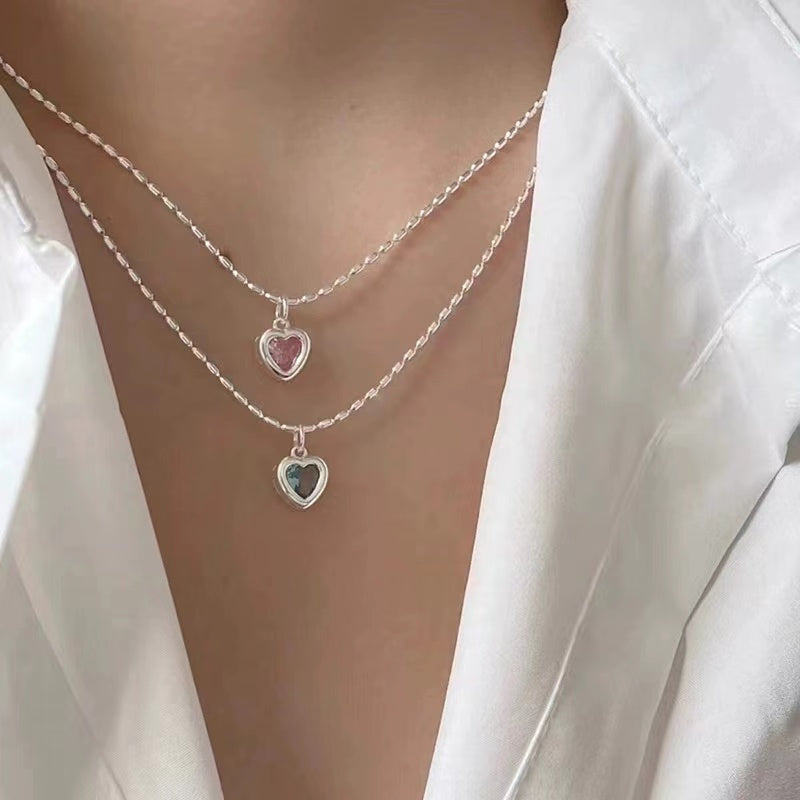 texture necklace pearl zircon tassel cnecklace