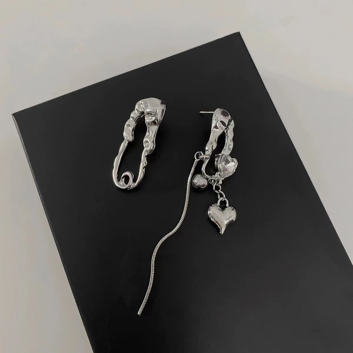 S925 simple Earrings Pendant love Tassel Earrings