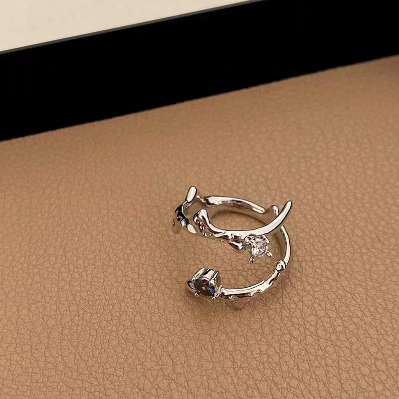 Cat's eye stone light luxury exquisite high sense ring