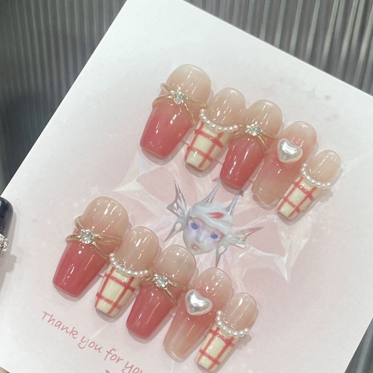 Pure hand gentle system ring style temperament senior sense nail