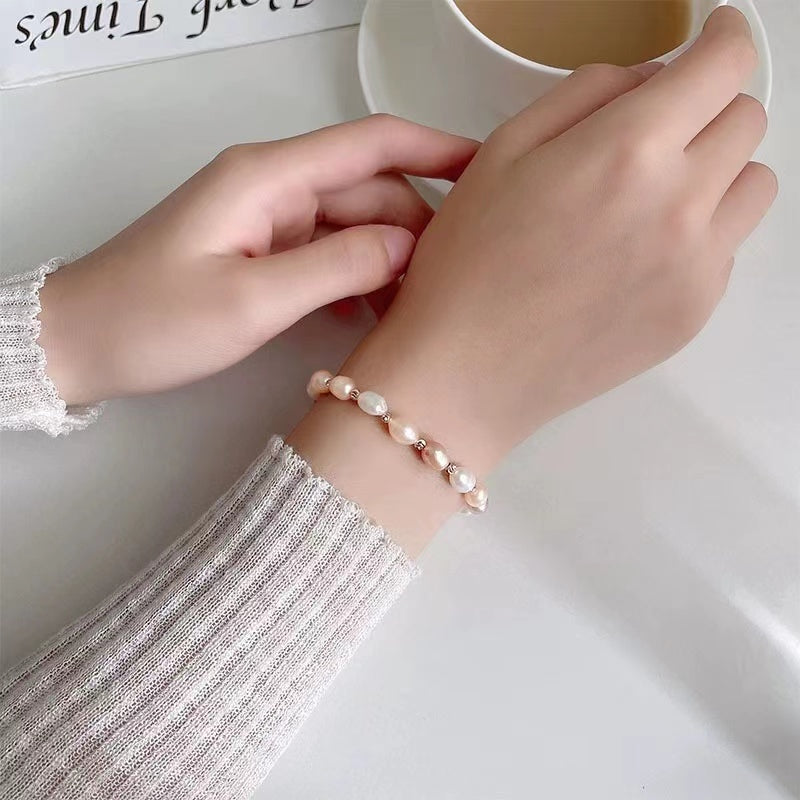 Natural freshwater pearl bracelet