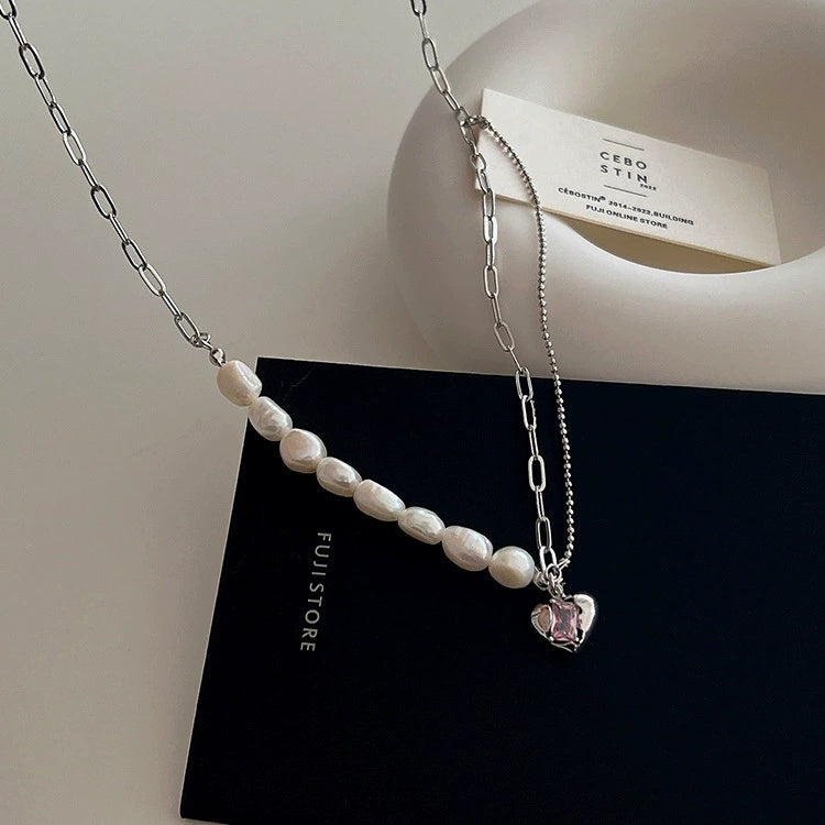 High class love pearl necklace