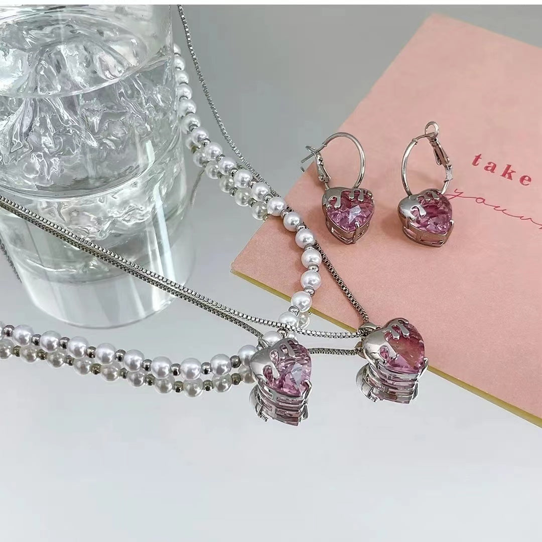 Pink Love Necklace High Level Small Necklace