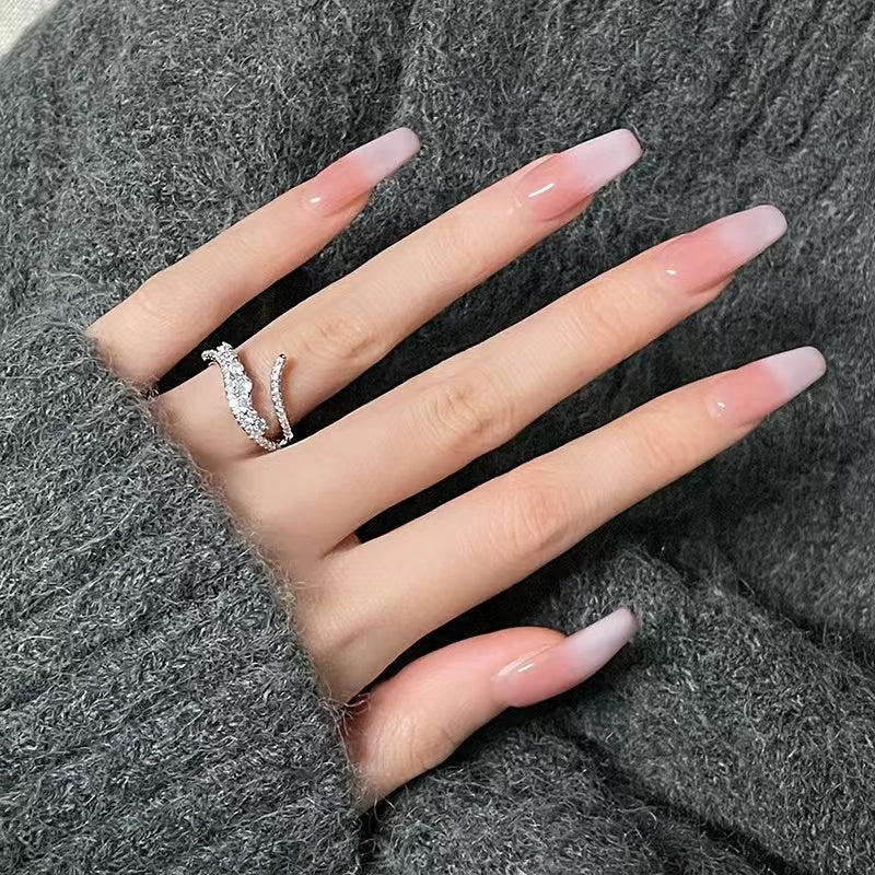 Niche design sense irregular set diamond zircon simple ins cold wind senior light luxury index finger ring female