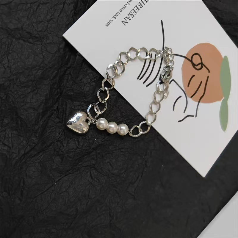 Titanium steel does not lose color hip-hop hipster personality ins bracelet