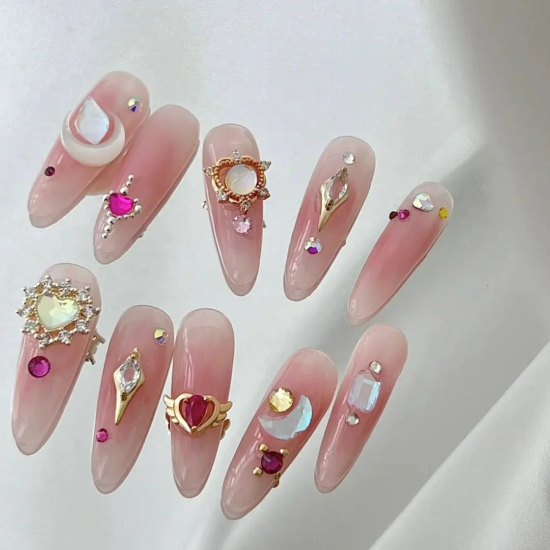Long ladder short ladder fake nail wearing armor removable fake nail manual wearing armor