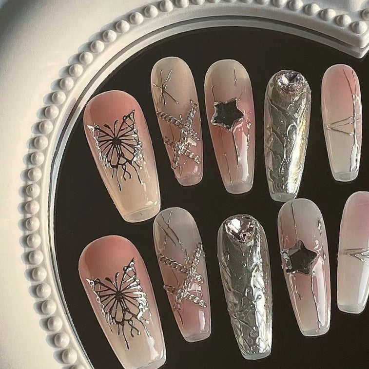 Handmade special nail plate for wearing nails 2022 new nail plate wearable nail plate patch antique nail plate
